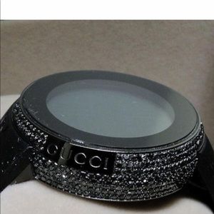 Gucci Mens I Digital Black Diamond Ct Ya114207 Watch